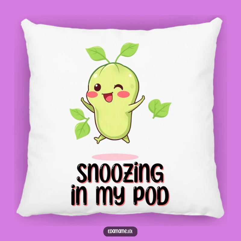 Soft Funny Happy Edamame Jump Pillow: Cozy Veggie Cheer