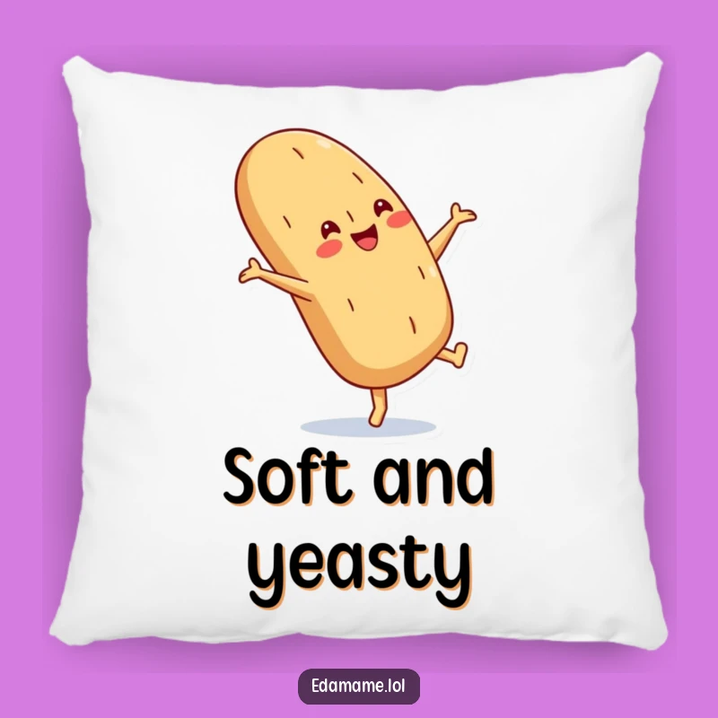 Funny Baguette Cartwheel Pillow: Cozy Bread Comfort, Sweet Funny Gift!