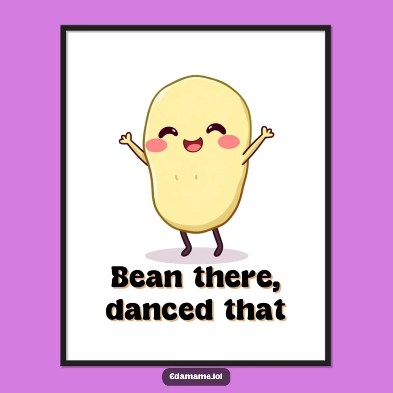 Funny Dancing Edamame Digital Art - Instant Dance Party for Your Walls
