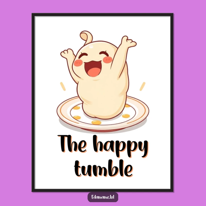 Funny Dumpling Somersault Digital Art: Instant Joy for Your Walls