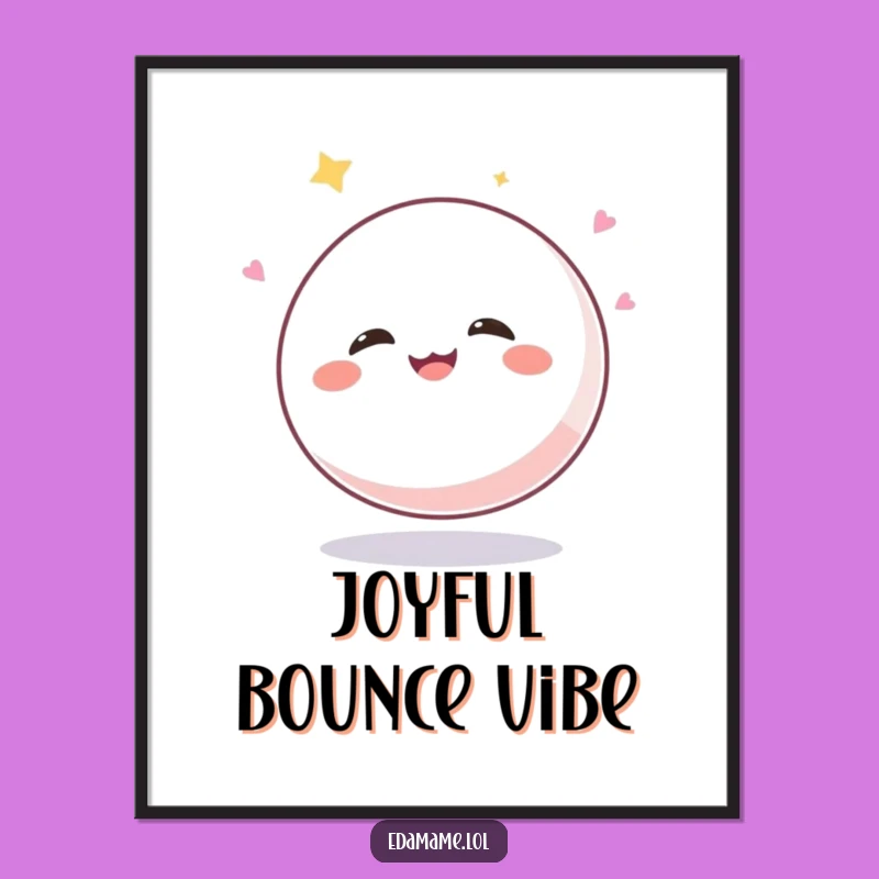 Funny Giggling Mochi Ball Digital Art: Instant Joyful Decor for Your Space