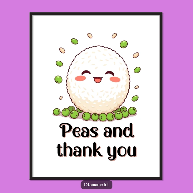 Funny Juggling Rice Ball Digital Art: Instant Cheerful Decor for Your Space