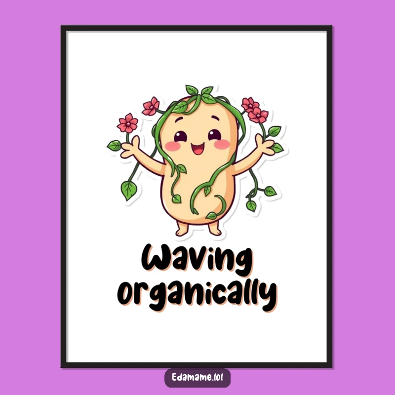 Funny Vine Arms Bean Digital Art: Instant Cheer For Your Walls!