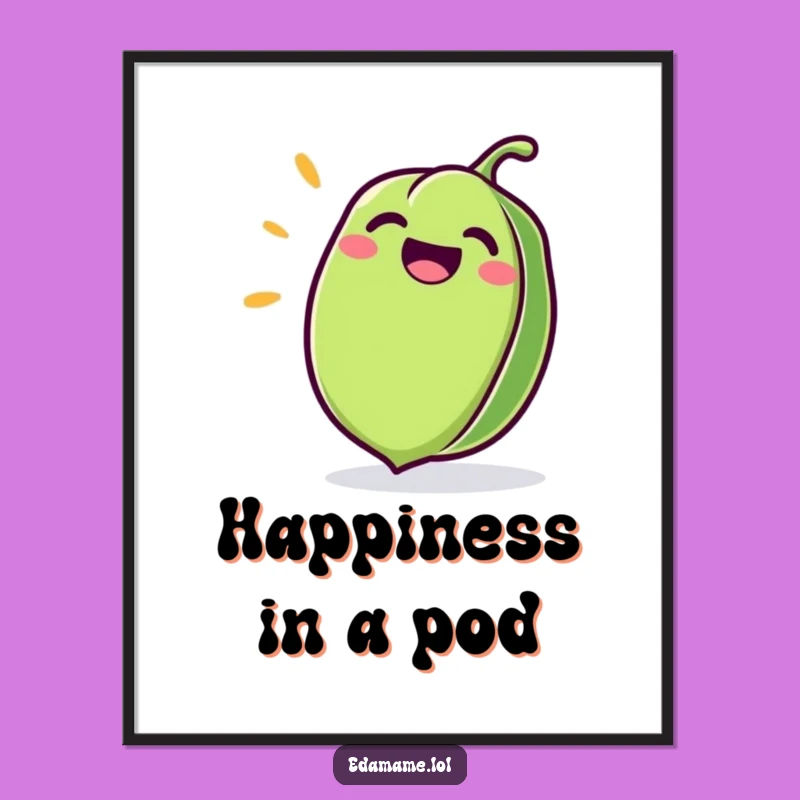 Funny Edamame Digital Art: Downloadable Giggles from This Hilarious Pod's Joyful Piece