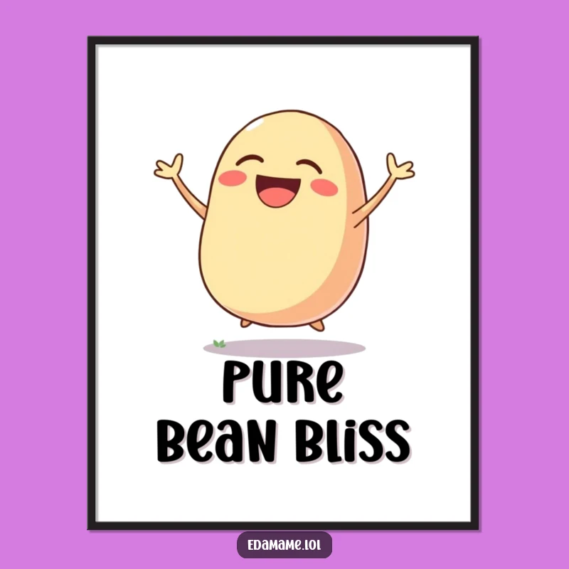 Funny Laughing Bean Pod Digital Art: Instant Veggie Joy, Perfect Gift