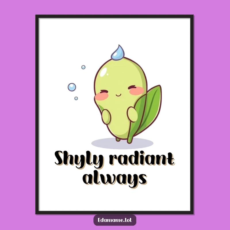 Funny Shy Edamame Digital Art: Downloadable Bashfulness and Adorable Charm