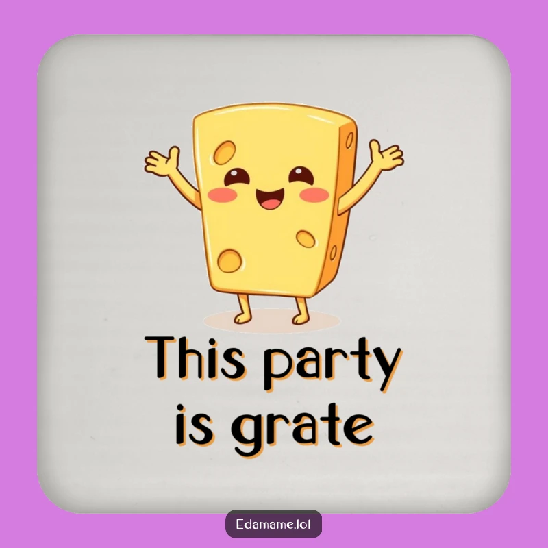 Funny Cheese Jig Coaster: Protect Surfaces with Dairy Humor