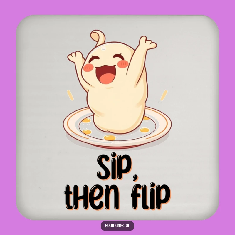 Funny Dumpling Somersault Coaster: Protect Surfaces with Playful Art