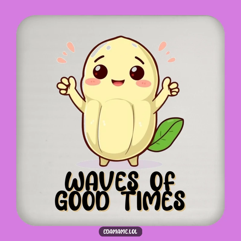 Funny Edamame Pod Coasters: Wave Hello to Happy Tables
