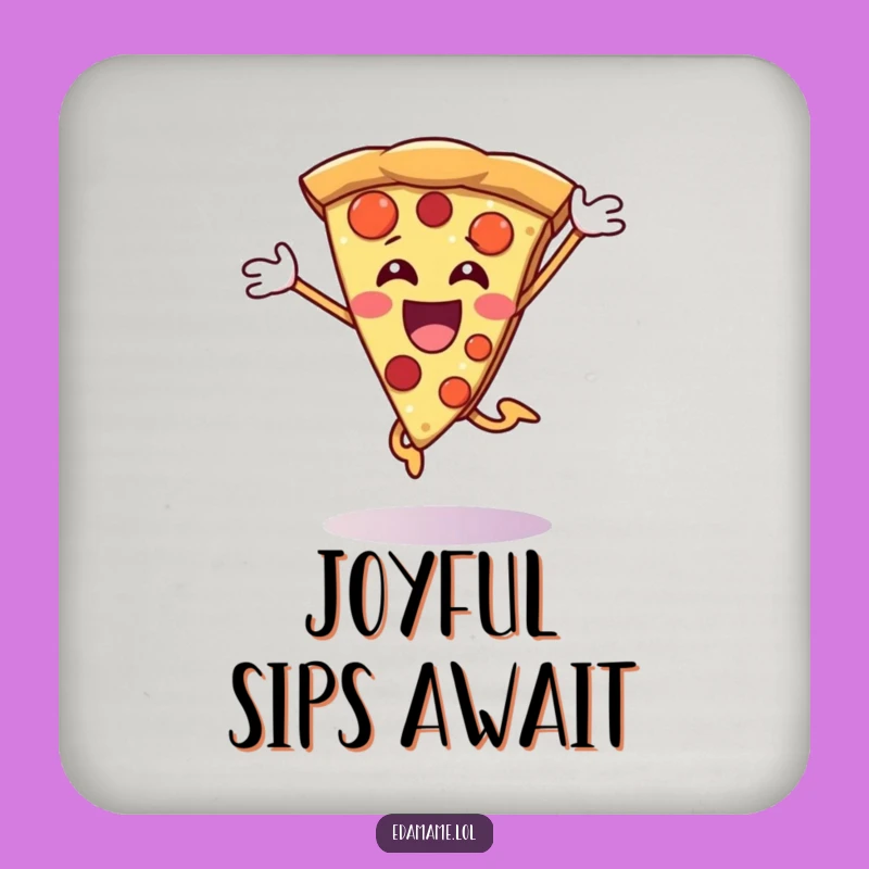 Funny Pizza Slice Coasters: Protect Surfaces with Hilarious Joyful Flair