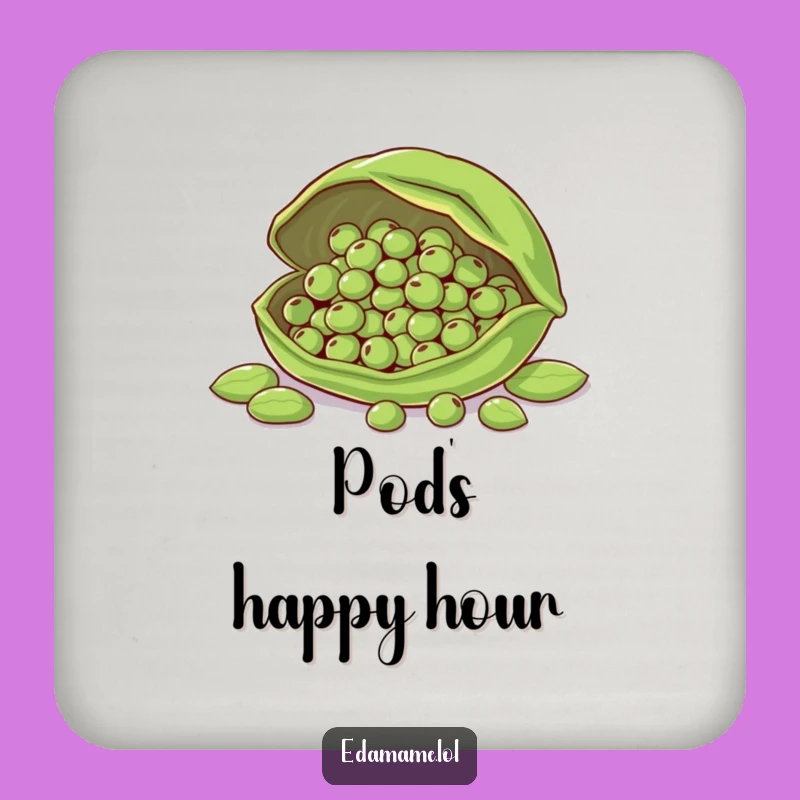 Funny Protective Edamame Pod Coaster - Keep Surfaces Safe