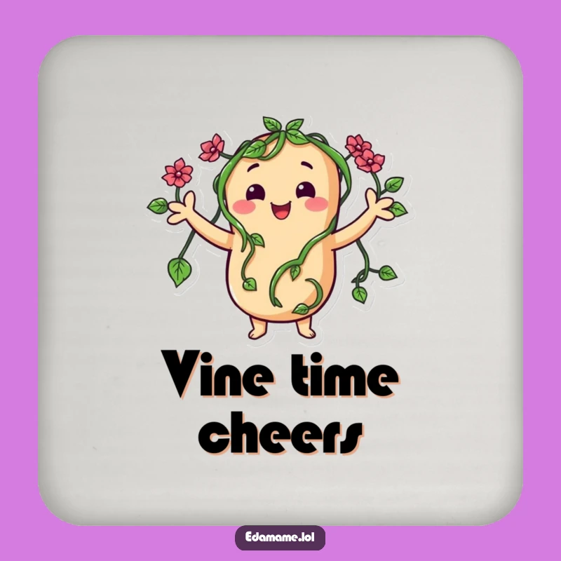 Funny Vine Arms Bean Coaster: Protect Surfaces With A Wave!