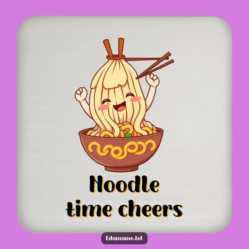 Funny Ramen Loop Drink Coaster: Protect Surfaces with Noodle Style