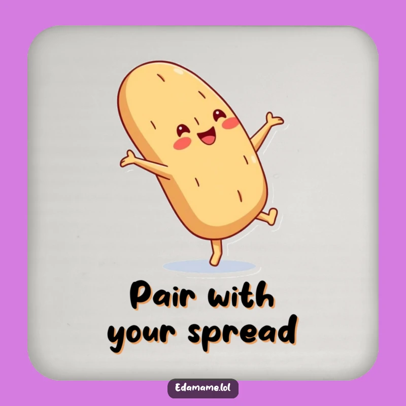 Funny Baguette Cartwheel Coaster: Protect Surfaces with Bread Charm, Essential Funny Gift!