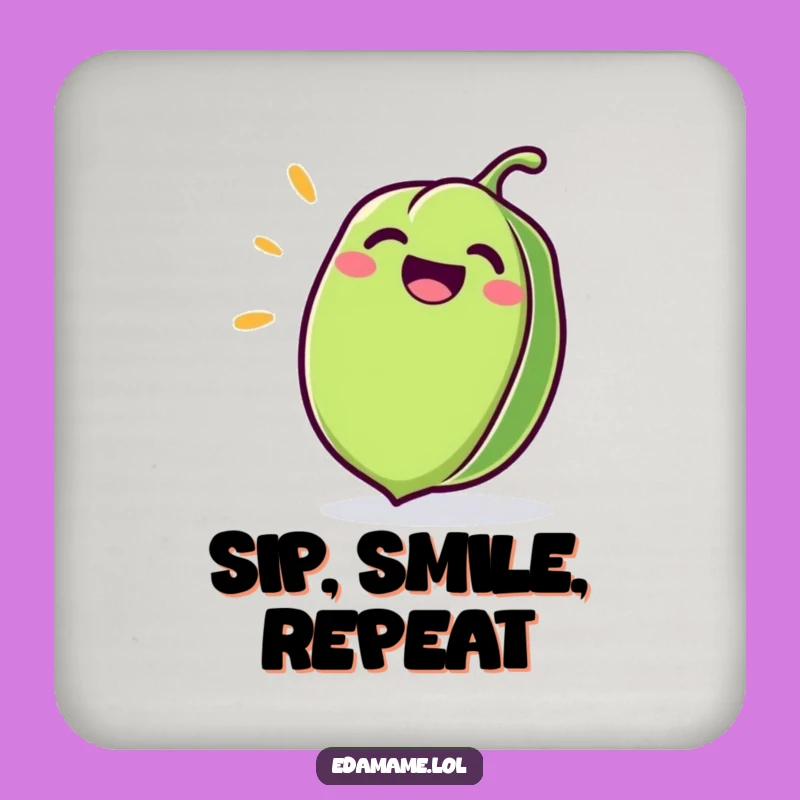 Funny Edamame Coaster: Protect Surfaces with This Giggling Pod's Hilarious Charm