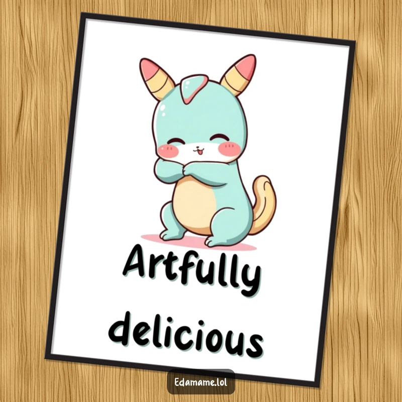 Funny Churro Yoga Poster: A vibrant artwork depicting a silly churro character contorting into a humorous, bendy yoga pose.