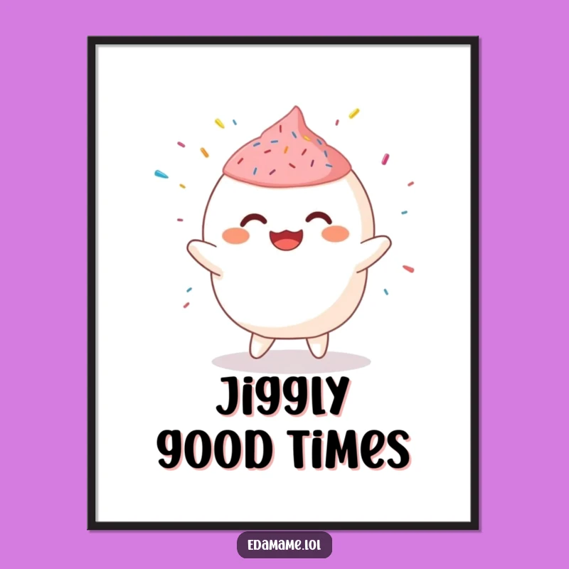Funny Giggling Mochi Jig Poster: Sweet Wall Art for a Happy Home