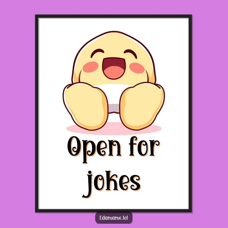 Funny Laughing Fortune Cookie Poster: Open Wide for Art, Cool Funny Gift!