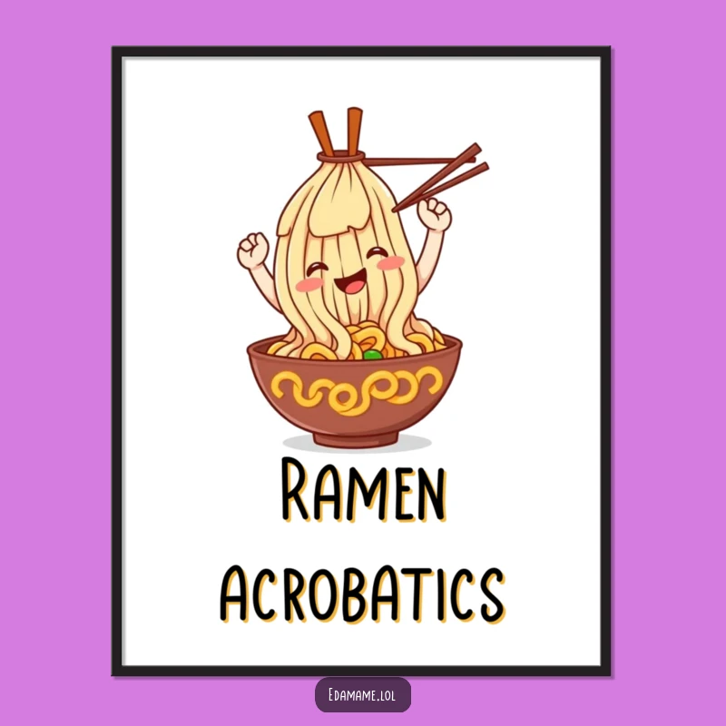 Funny Ramen Loop Poster: Add Playful Noodle Art to Your Space