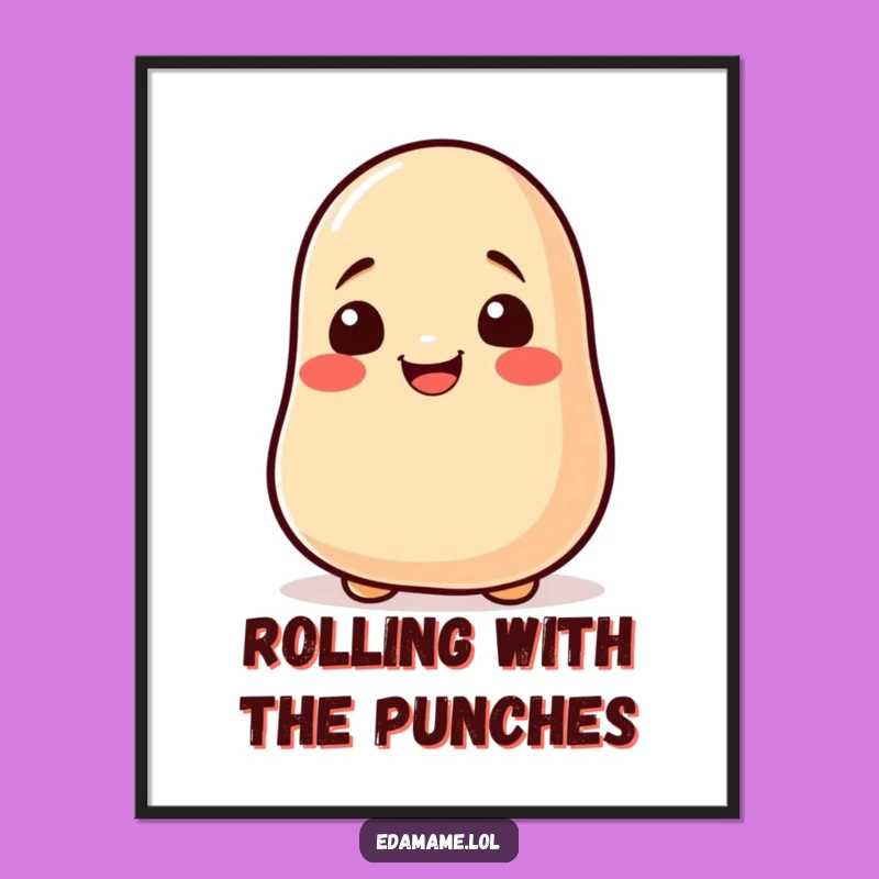 Funny Soy Bean Rolling Poster - Vibrant & Humorous Wall Art - Perfect Funny Gift for Any Room