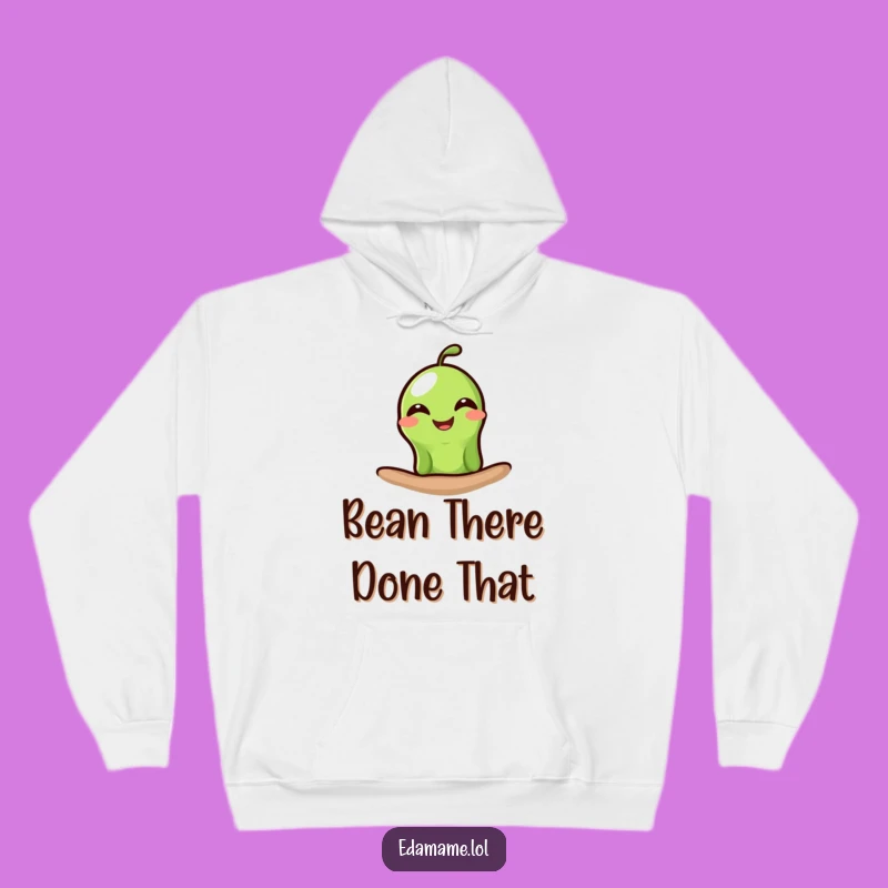Cozy Funny Grinning Edamame Hoodie: Stay Warm and Cheerful