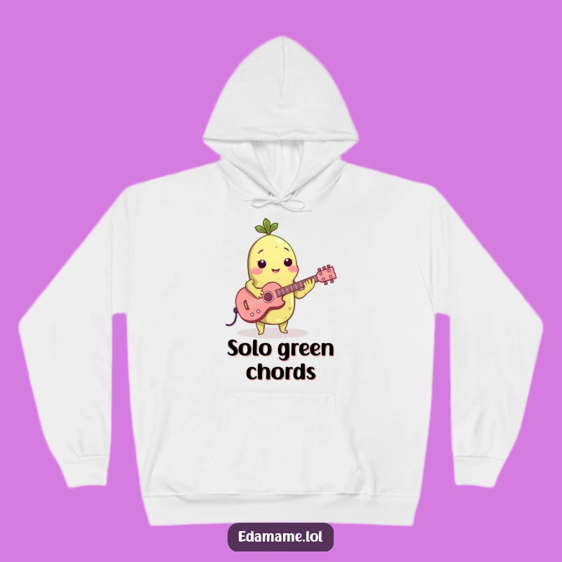 Cozy Funny Edamame Guitarist Hoodie: Warm Up with Musical Vibes!