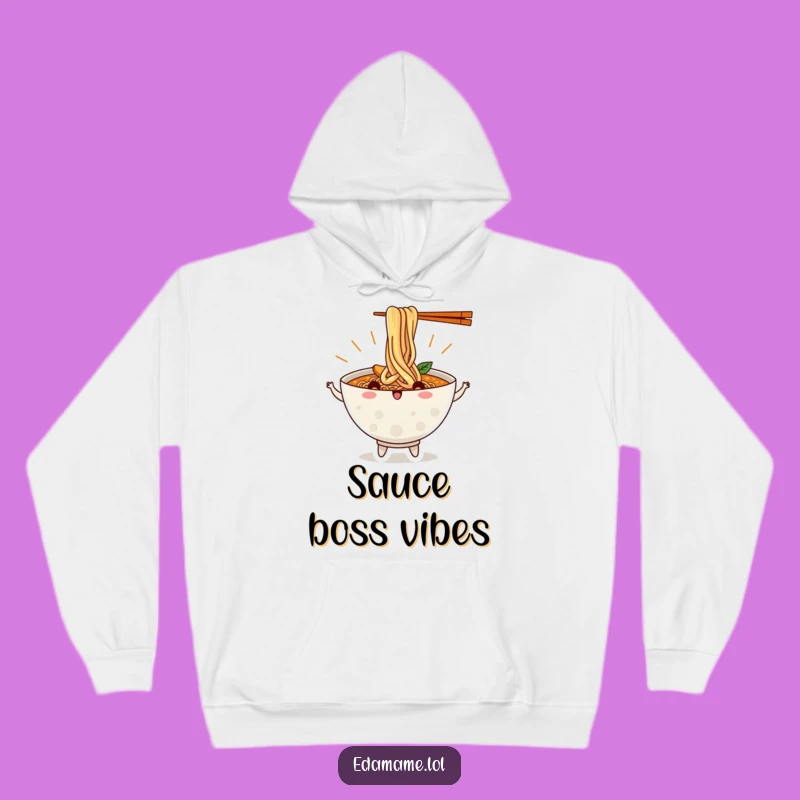 Cozy Funny Ramen Bowl Dancing Noodles Hoodie: Warm and Hilarious Gift for Foodies