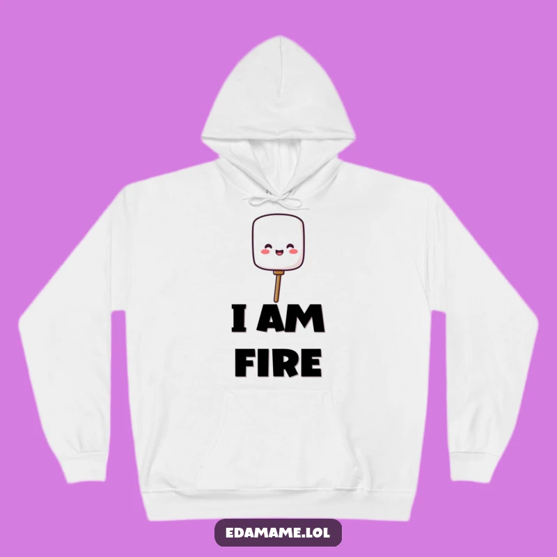 Funny Marshmallow Hoodie, Cozy Campfire Comfort, Awesome Funny Gift