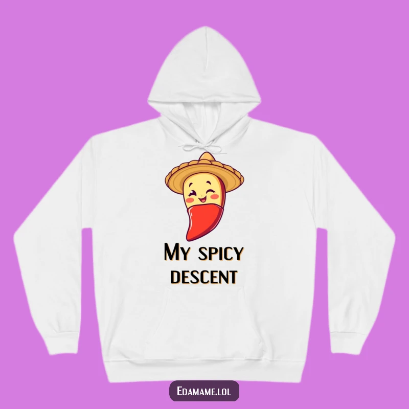 Funny Winking Taco Chili Slide Hoodie Cozy Up with Spicy Humor