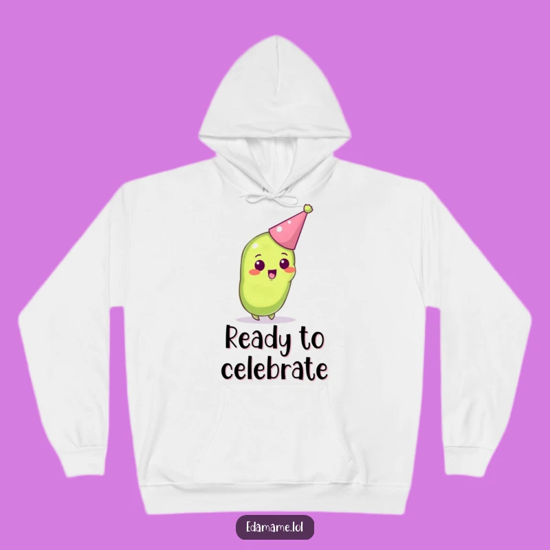 Funny Edamame Party Hoodie - Cozy Excited Bean Pod Sweatshirt Gift