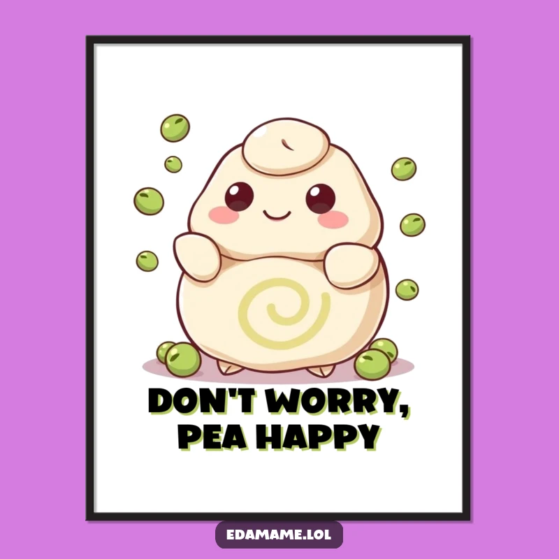 Funny Free Printable Wall Art: Juggling Dumpling, Playful Downloadable Art