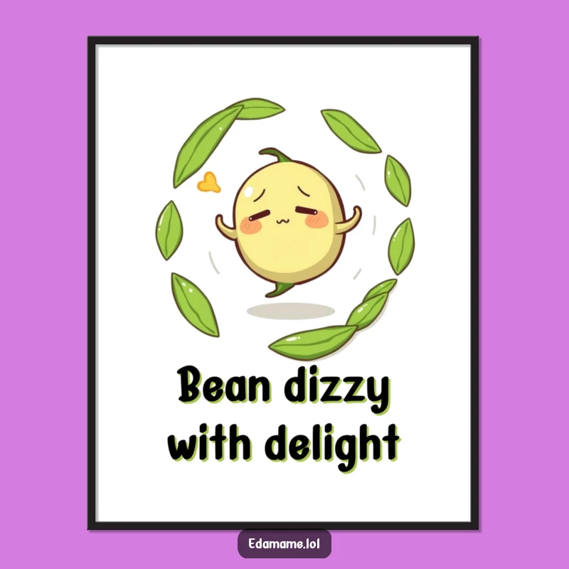 Free Printable Dizzy Edamame Wall Art: Funny Downloadable Decor for Quirky Spaces