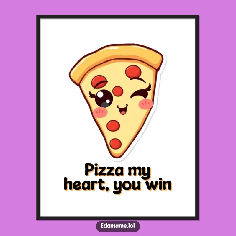 Free Printable Wall Art: Cheerful Pizza Slice Art for a Fun Kitchen Decor