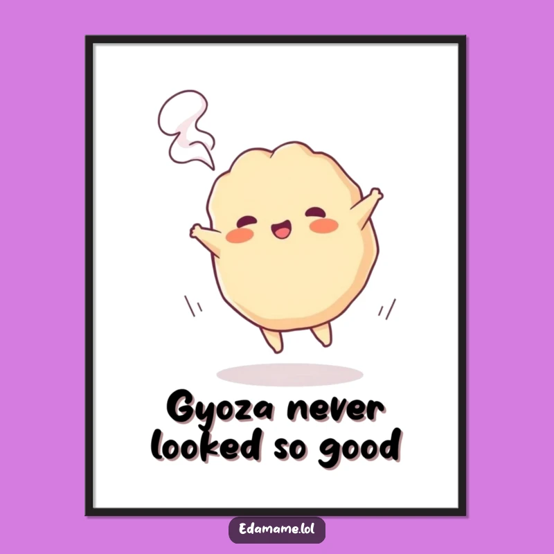 Funny Free Printable Wall Art: Gyoza Acrobat - Humorous Downloadable Decor