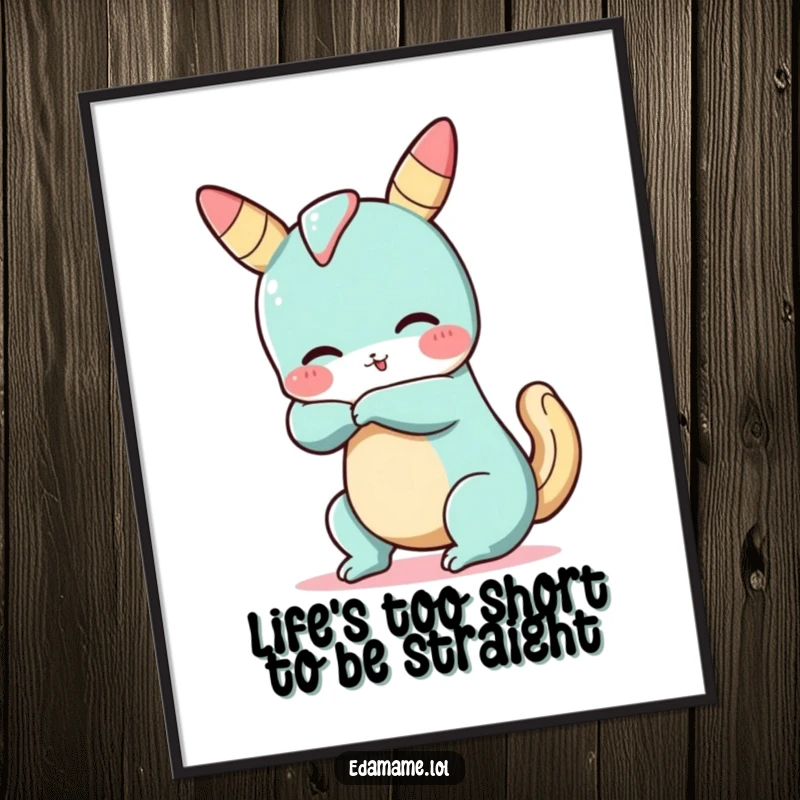 Funny Free Printable Wall Art: A silly churro performs an impossible bendy pose, bringing quirky humor to your decor.