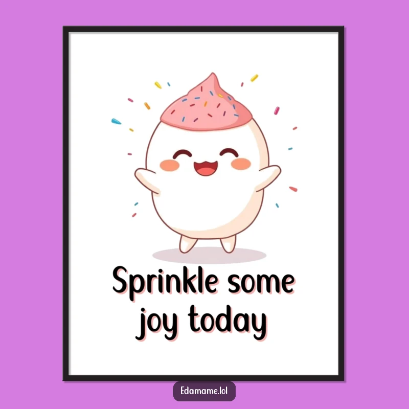 Free Printable Wall Art: Giggling Mochi Dancing, Fun Downloadable Decor