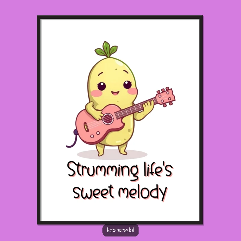 Cool Free Printable Wall Art: Edamame Rock Star - Downloadable Decor