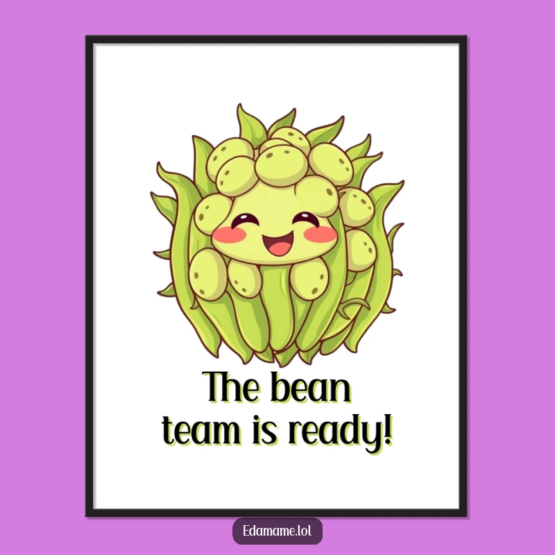 Funny Free Printable Edamame Wiggle Wall Art: Humorous Downloadable Decor