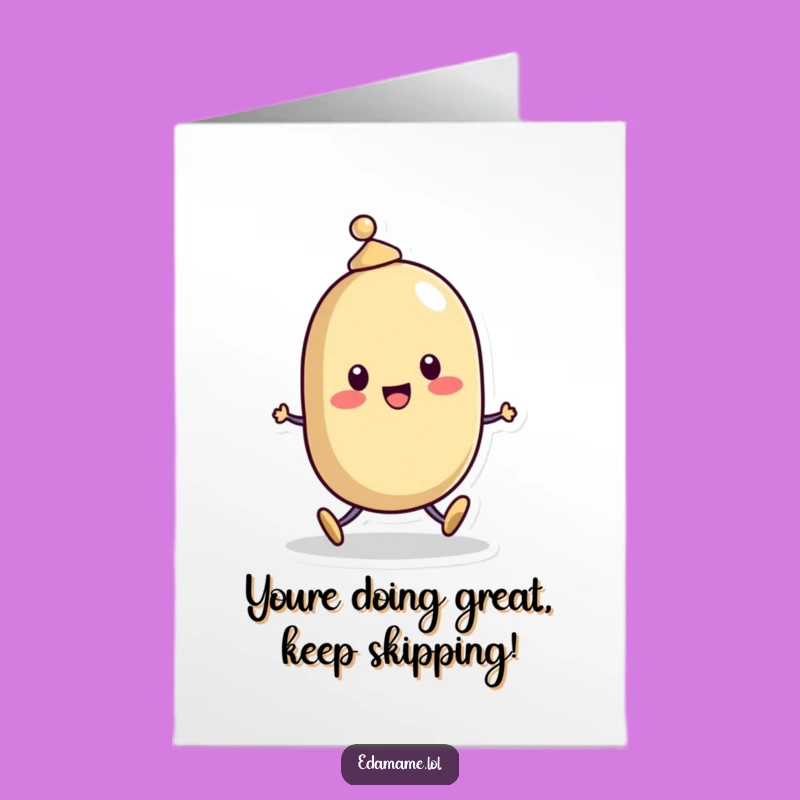 Free Printable Congrats Card: Skippy Bean Hat Joyful Funny Downloadable
