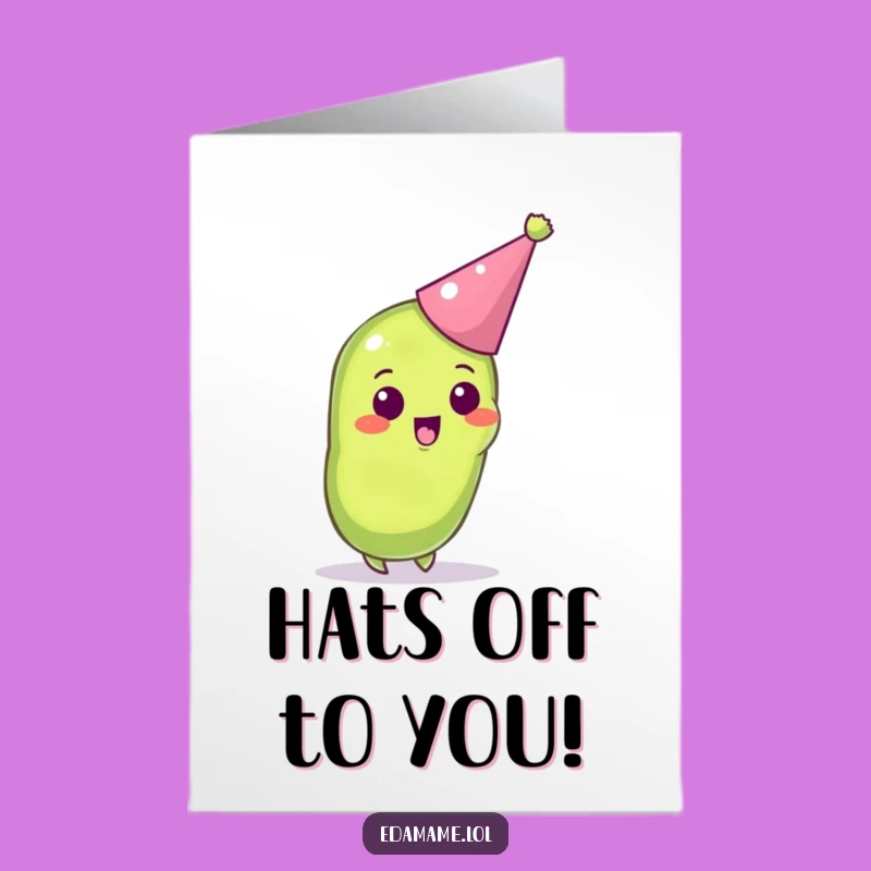 Free Printable Party Edamame Congratulations Card: Funny Downloadable Gift for Big Events