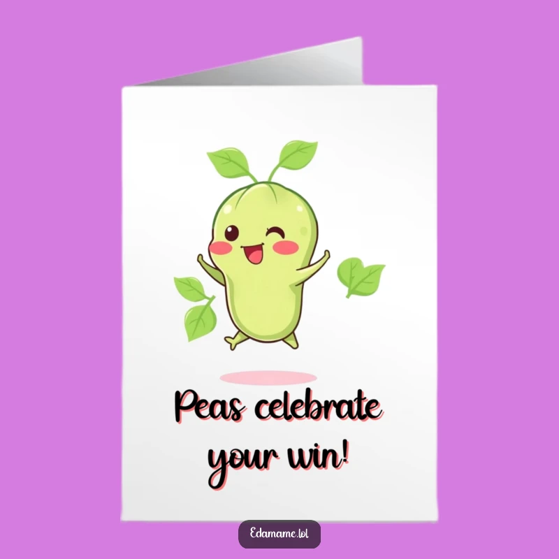Free Printable Edamame Jump Congrats Card - Funny DIY Downloadable Gift!