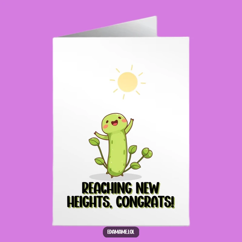 Free Printable Edamame Shoot Congrats Card - Funny Downloadable Gift for Blooming Success