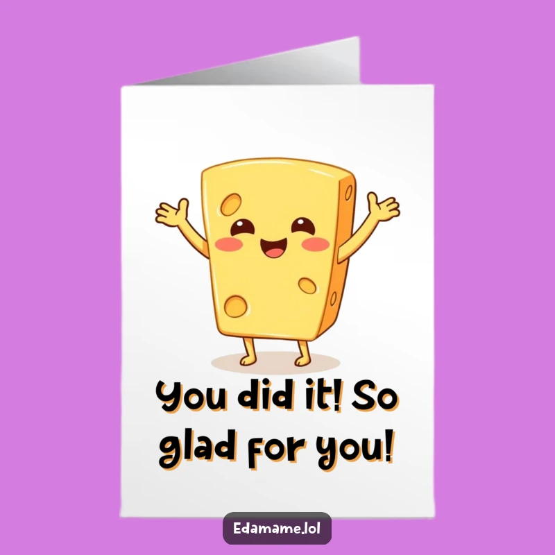 Free Printable Congratulations Card: Cheesy Jig Design for a Humorous, Downloadable Celebration Gift