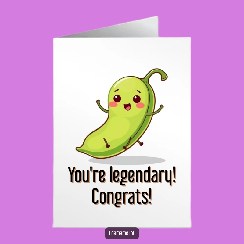 Free Printable Congrats Card: Glee Bean Pod Hops to Celebrate Your Win Downloadable Gift