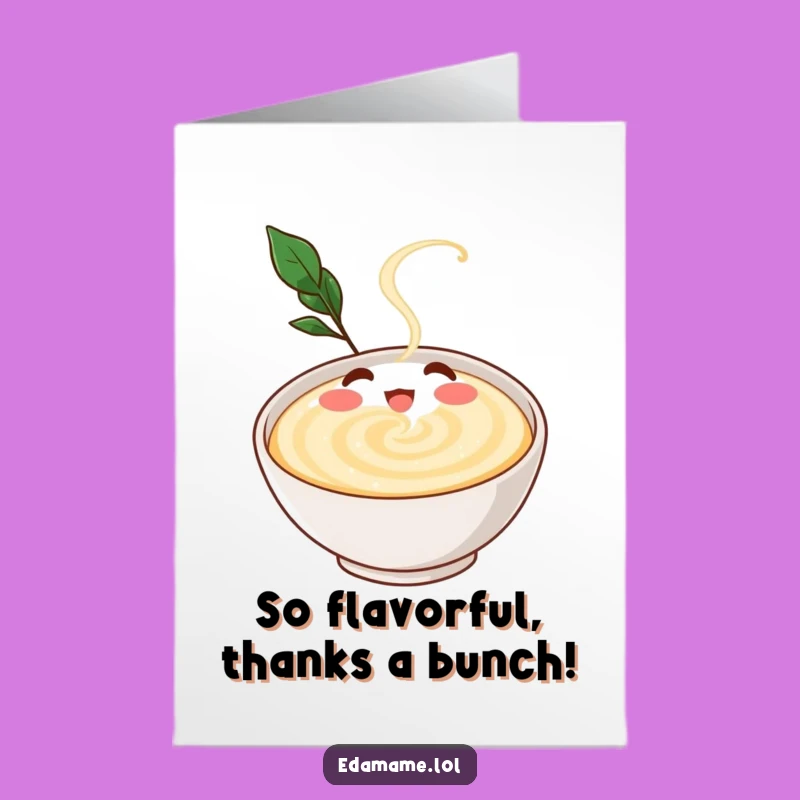 Free Printable Dashi Broth Thank You Card: Savor Your Thanks with Funny Flavors