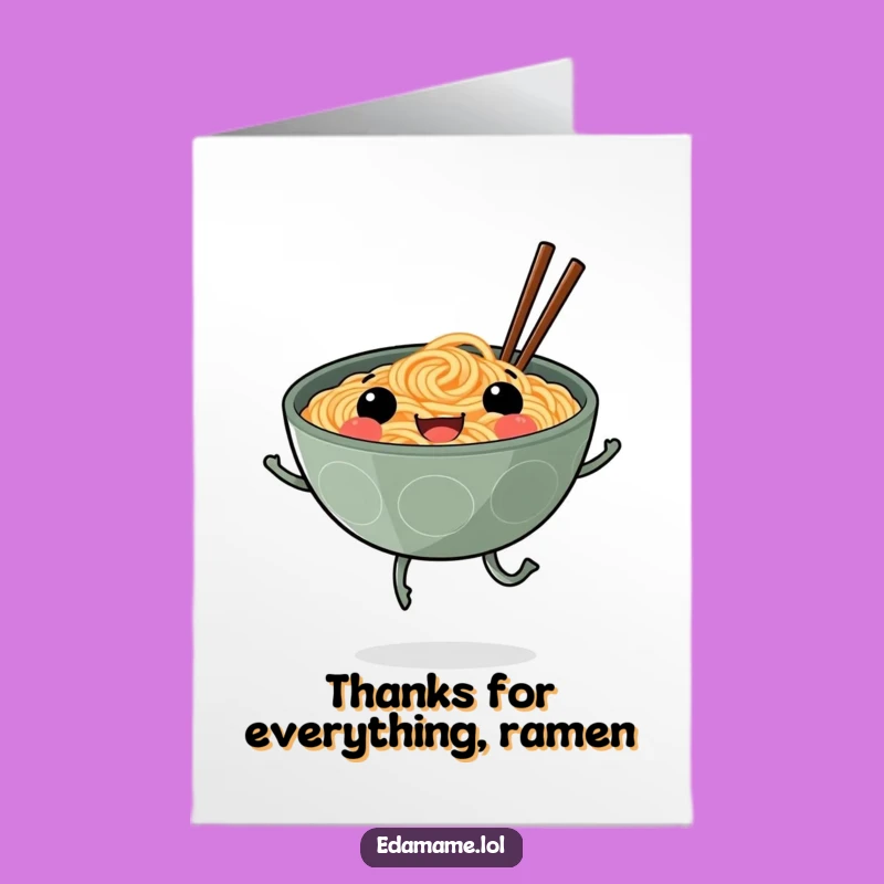 Free Printable Thank You Card: Skipping Ramen, Whimsical Downloadable Gift