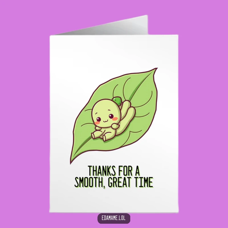Free Printable Thank You Card: Edamame Slides Thanks, Funny Downloadable Gift