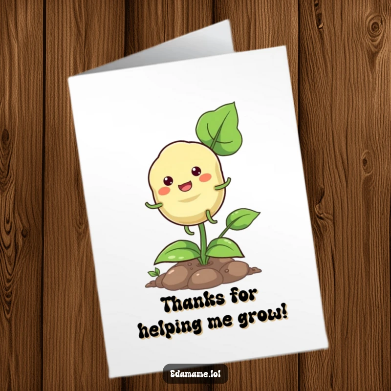 Funny Free Printable thank you card with a happy pod hopping energetically, conveying heartfelt gratitude.