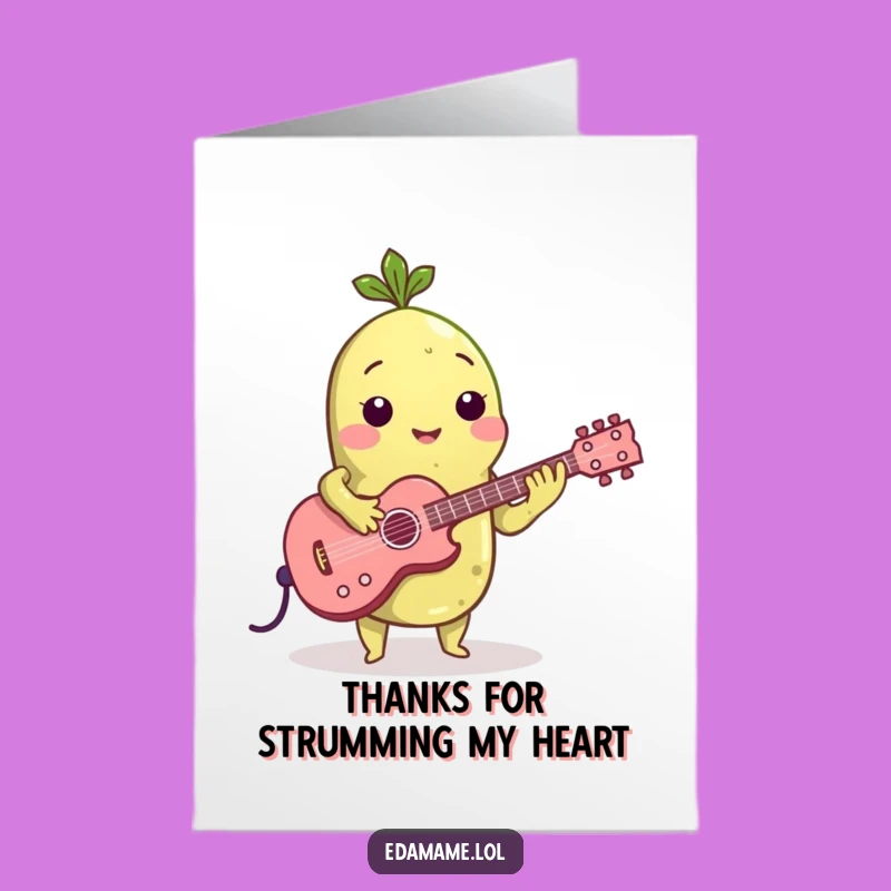 Groovy Free Printable Thank You Card: Edamame's Musical Thanks - Gift