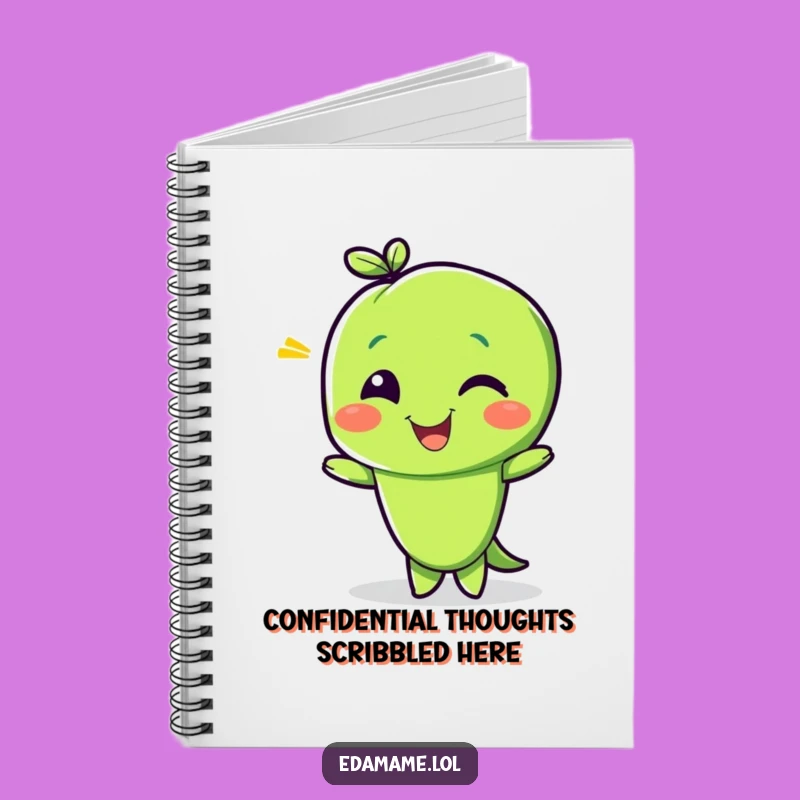 Funny Edamame Wink Notebook: Jot Down Playful Secrets